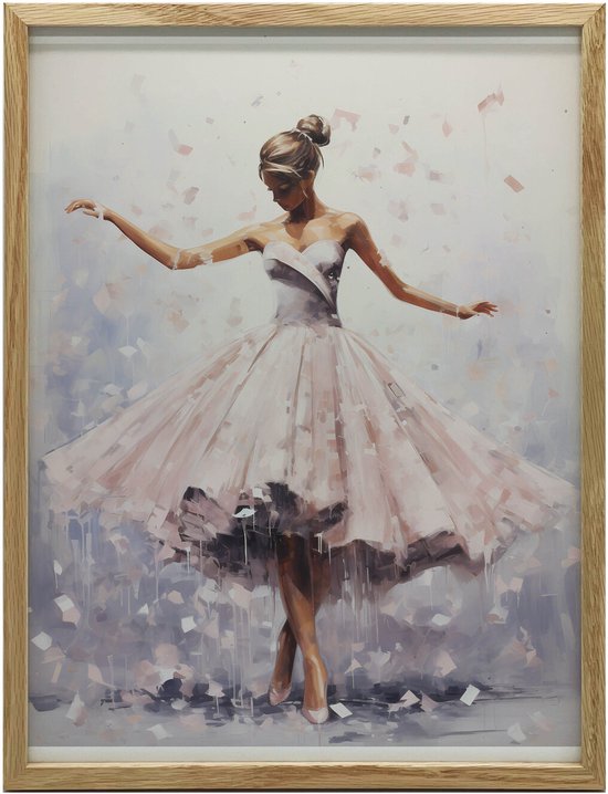 Canvas Schilderij Voor Muur Ballerina Ballet Droom Zonder Frame 50X70 Cm