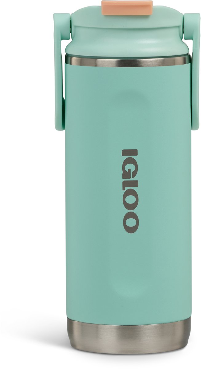 IGLOO - Flip ‘n’ Sip - Drinkfles - Drinkbeker - groen -475ml- Thermosfles