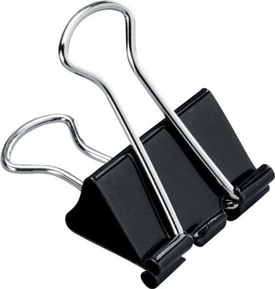 Papierklemmen | Foldbackclip | zwart 32MM breed | 100 stuks