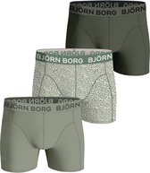 Bol.com Bjorn Borg Boxers 3Pack Stretch Groen - Maat L - Heren - Boxershorts aanbieding