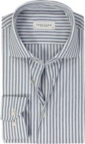 Chemise homme coupe slim Profuomo - popeline - rayures bleues - Repassage facile - Col : 40