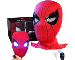 foto van Spiderman mask met bewegende ogen - met lichtgevende ogen en inclusief afstandbediening
