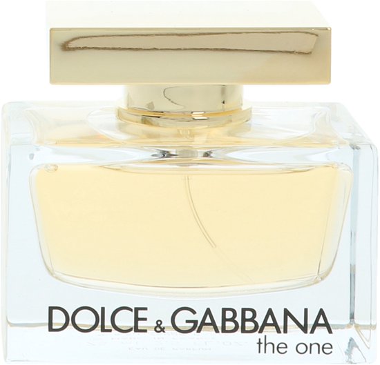 Dolce & Gabbana The One Eau de Parfum. Glazen parfumfles met een gouden dop.