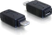 DeLOCK Adapter USB micro-A+B female to USB micro A-male Zwart