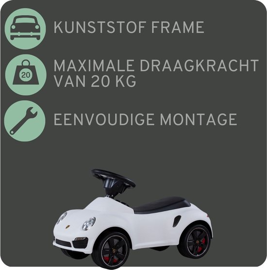 Loopauto kinderauto schuifauto vanaf 2 jaar en duwauto met claxon en