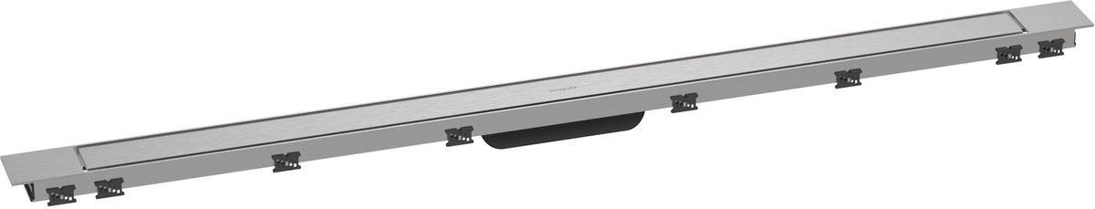Hansgrohe RainDrain Match Plus - Douchegoot 120 cm, met rooster, geborsteld roestvrij staal 56218800