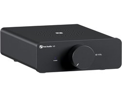 Fosi Audio V3 300W Klasse D Stereo Versterker, Compact Ontwerp met Geavanceerde Warmteafvoer met 48V5A Voeding