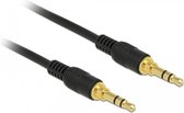 DeLOCK 3,5mm Jack stereo audio slim kabel kabel met extra ruimte - zwart - 2 meter