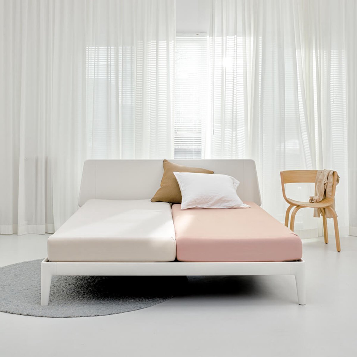 Auping Jersey 235 hoeslaken voor matras - 180/200 x 200/210/220 cm - Beige - Biologisch katoen thumbnail 4