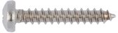 Wurth - Vis autotaraudeuse à tête cylindrique bombée, forme C avec tête fraisée Z ISO 7049 en acier inoxydable A2, forme C (avec pointe) - x 1000 pcs - Entraînement intérieur Z0