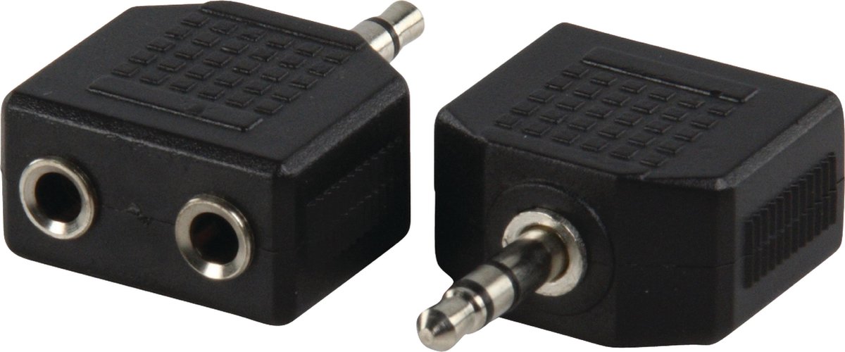 3,5mm Jack naar 2x 3,5mm Jack stereo audio splitter / zwart