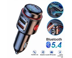 Bluetooth FM-zender voor in de auto - Radio Muziek Adapter - PD QC3.0 - Sigarettenaansteker