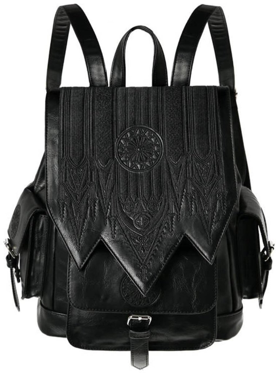 Restyle Gothic Rozet Rugzak met Omgekeerde Kathedraal