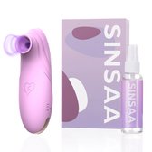 Sinsaa Satisfyer - Vibrators voor vrouwen - Clitoris Stimulator - 10 Zuigfunctie snelheden - Inclusief toy cleaner - Roze
