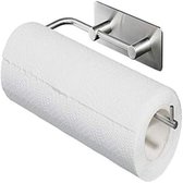 Bol.com Keukenrolhouder Zelfklevend - Geen Boorgaten Wandmontage - Roestvrijstalen Mat Afwerking - Zelfklevende SUS304 Papieren ... aanbieding