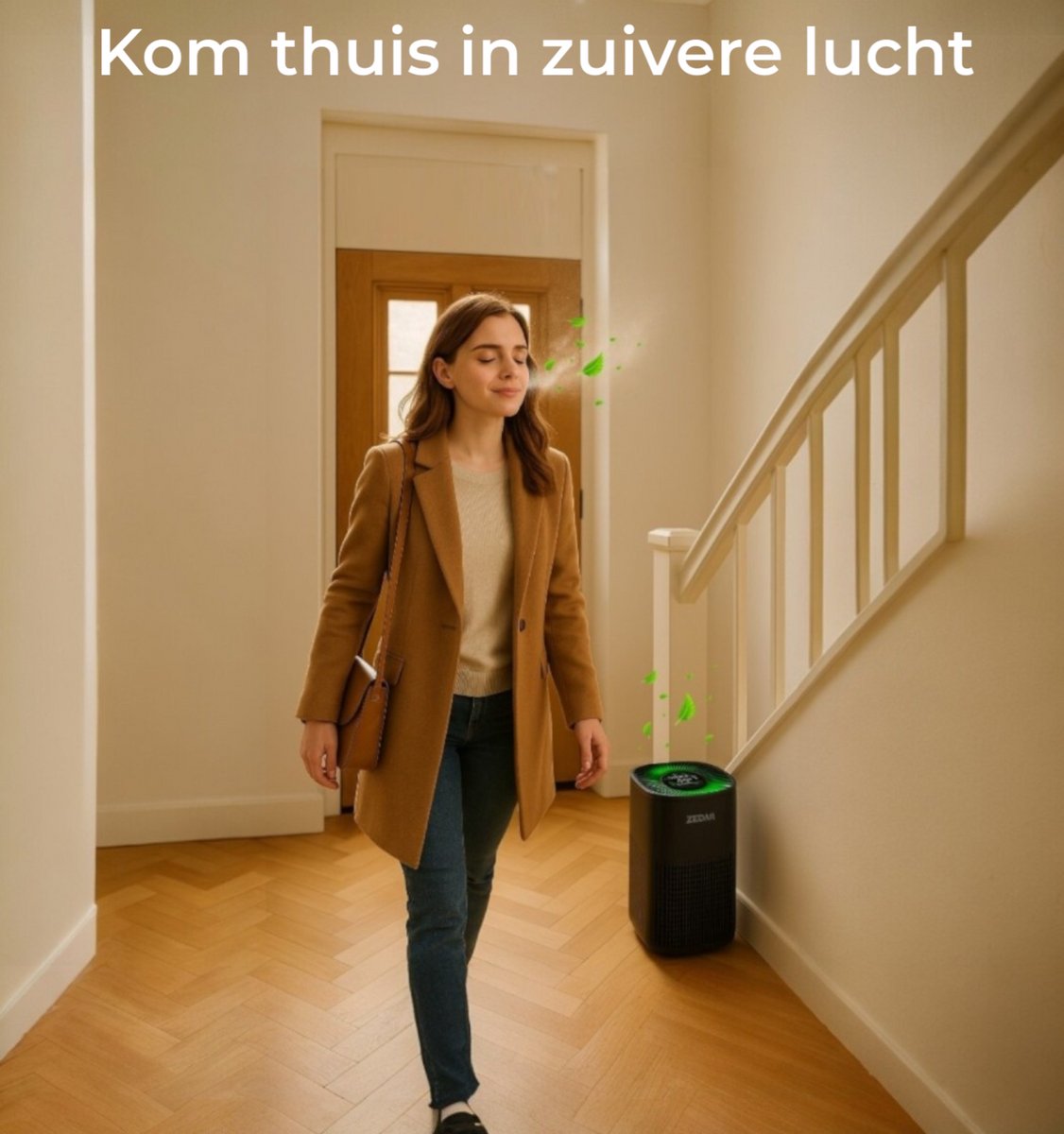 Luchtreiniger / Air Purifier met APP en HEPA 13 filter + koolstoffilter - Werkt tegen huisstofmijt, hooikoorts, allergie, stof, - 210 m³/u - Zedar L600 — afbeelding 4