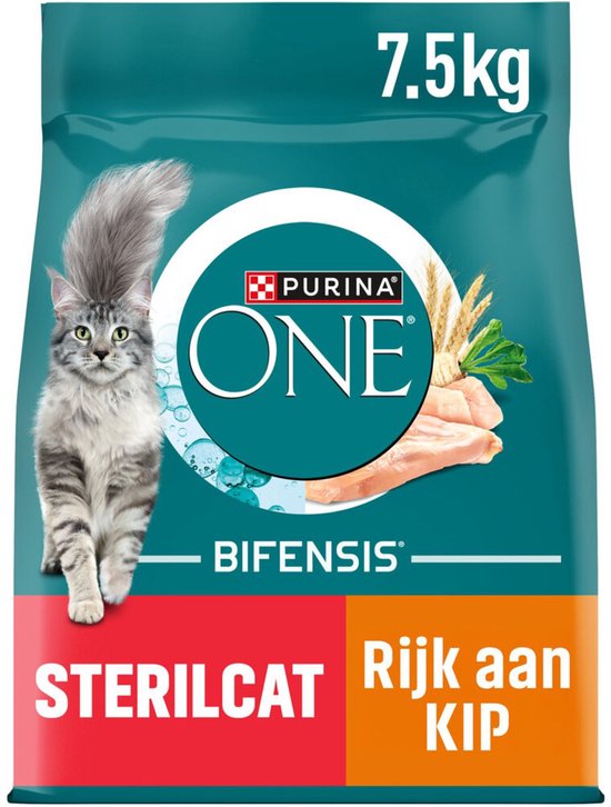 PURINA® ONE® Sterilcat - Kattenbrokjes - Kip & Tarwe - 7.5 kg