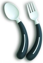 Henro-Grip® Bestek - vork rechtshandig zwart - Henro-Grip