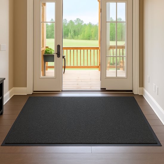 Schoonloopmat | XXXL | Droogloopmat voor binnen | 90x150 Antraciet | Anti slip deurmat