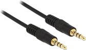 3,5mm Jack 4-polig audio/video kabel AWG24 / zwart - 3 meter