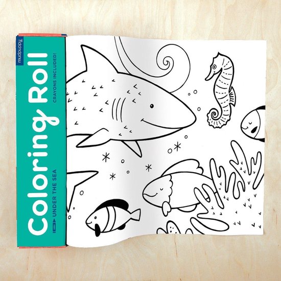 Thumbnail van een extra afbeelding van het spel Mudpuppy Coloring Roll - Under the Sea