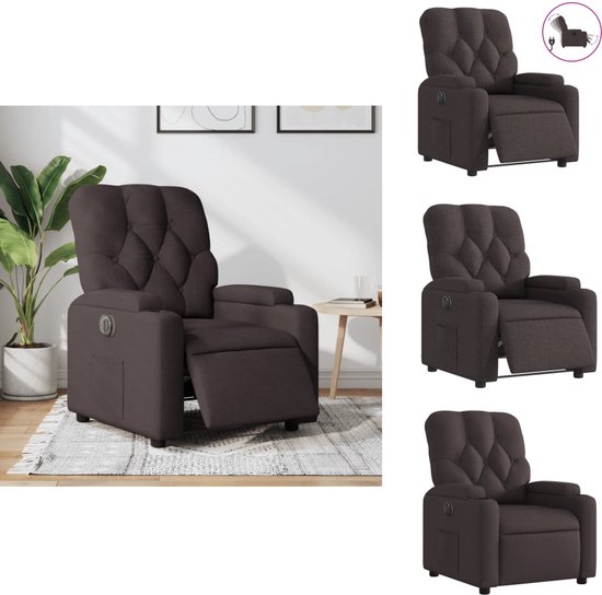 vidaXL Fauteuil verstelbaar stof zwart, relaxfauteuil, relaxstoel, armstoel, leunstoel, luie stoel, tv stoel, standenstoel, fauteuil stoel
