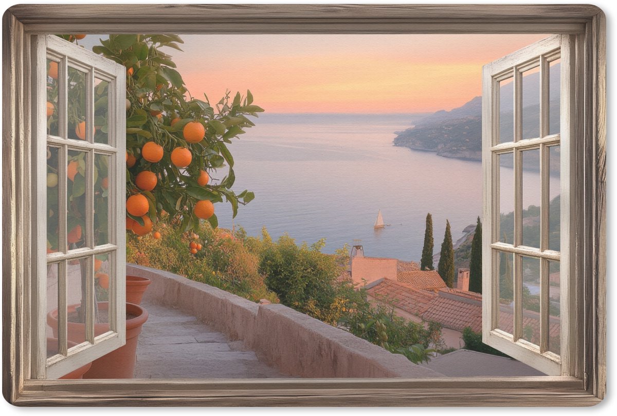 Muismat 27x18 cm - Mousepad Doorkijk - Uitzicht - Meer - Landschap - Muismatten