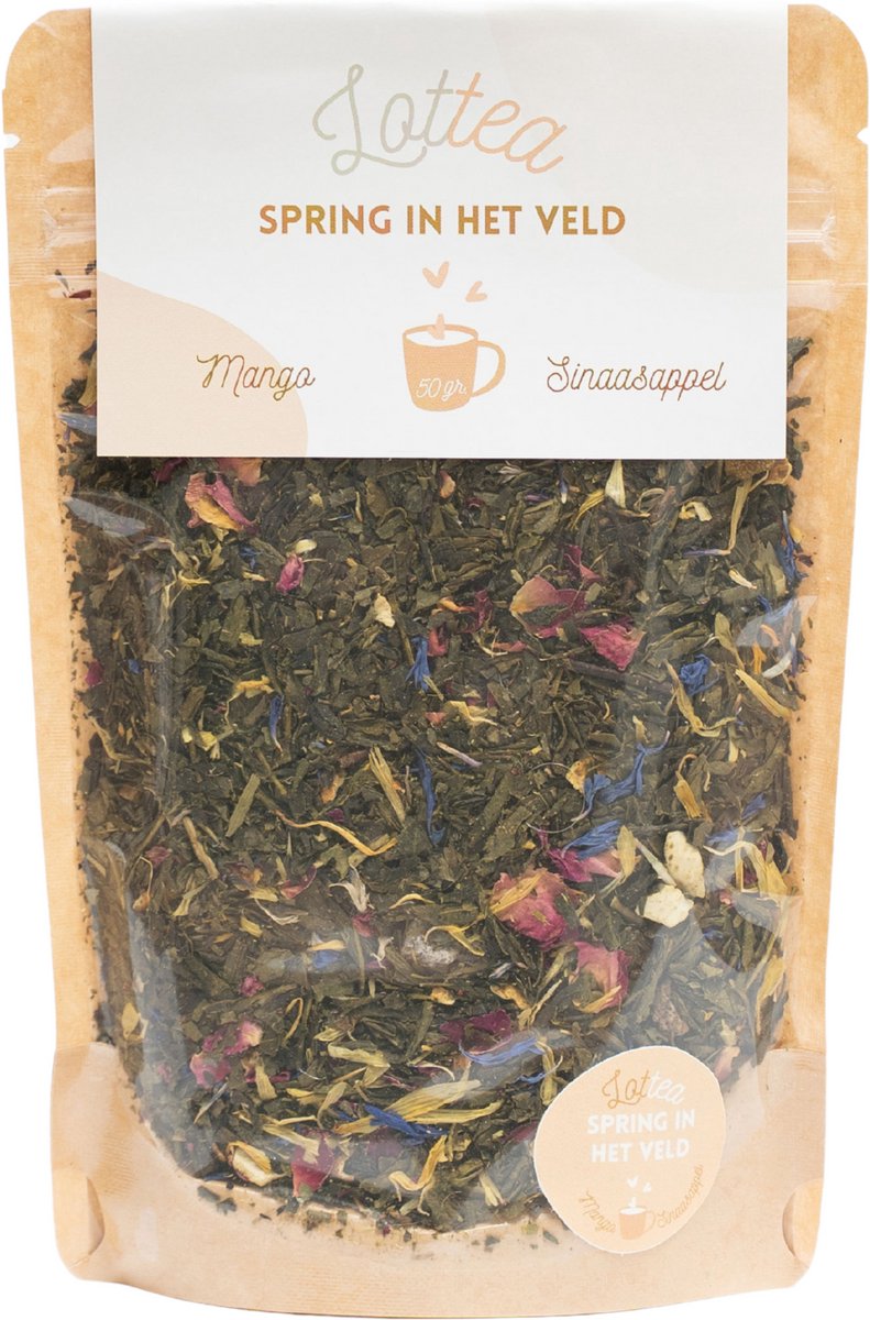 Lottea Spring in het Veld thee 50 gram Stazak - lente thee, verse thee, groene thee, thee geschenk, thee cadeautje