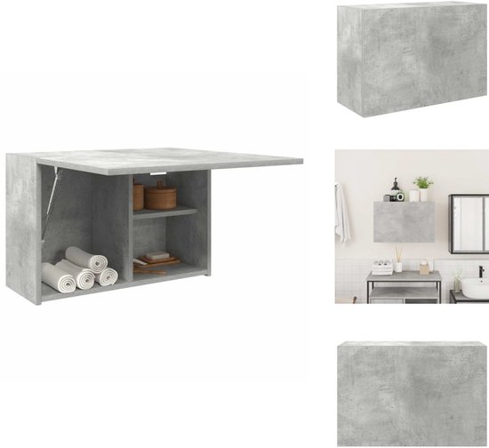 Wandkast - Voor de badkamer - Met 3 open vaken en 1 deur - Wit | bol