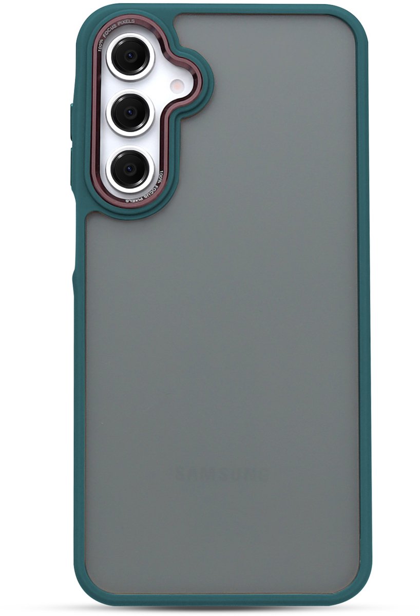 Casemania Hoesje Geschikt voor Samsung Galaxy A26 - Groen - Frame Back Cover
