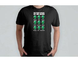 The Many Moods of an Alien - T Shirt - AlienVibes - SpaceAdventure - GalacticJourney - UFOsighting - RuimteAvontuur - GalactischeReis - UFOWaarneming - SterrenVerkenning