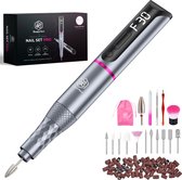 Beeperfect® Draadloze Elektrische Nagelvijl Pro Edition - Nagelfrees - Manicure en Pedicure set - Oplaadbaar - 11 Bitjes en 60 Schuurrolletjes - 30.000RPM