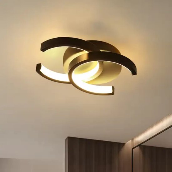 Mogi Products - Plafondlamp Industrieel Zwart Plafondlampen-Drie Staps kleurinstelling - 3-Staps kleurinstelling - Plafonniere - Plafondlampen -Decoratieve plafondlampen