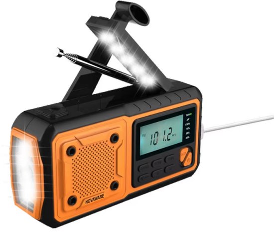 NovaWare® Draagbare NoodRadio Solar Opwindbaar - basis model