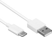 USB-C naar USB-A kabel - USB2.0 - tot 2A / wit - 0,10 meter
