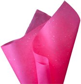 Vloeipapier Gemstones Fuchsia - Holografisch stippeltjes – 25×36 cm – Tissuepapier