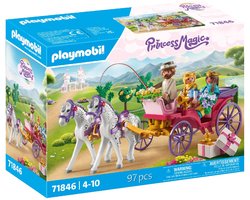foto van PLAYMOBIL Princess Magic Koetsrit met prins en prinses 71846