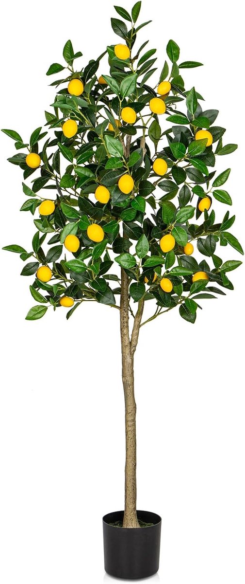 Kunst Citroenboom 150 cm - Kunstplant voor Binnen en Buiten - Groen