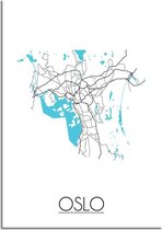 DesignClaud Oslo Plattegrond poster A3 poster (29,7x42 cm)