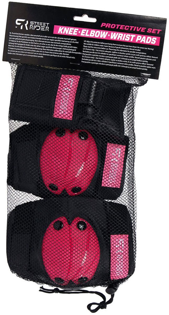 Street Runner Skate Beschermset Roze Maat M 6-delig