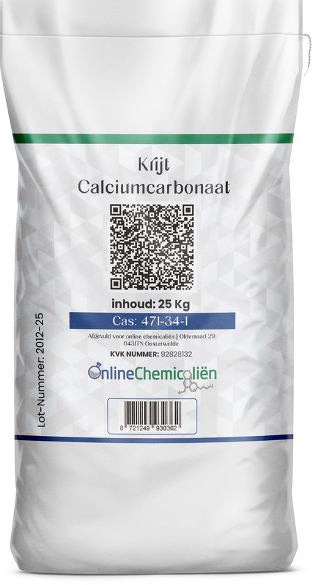 Calciumcarbonaat Krijtpoeder 25kg - Kwaliteit