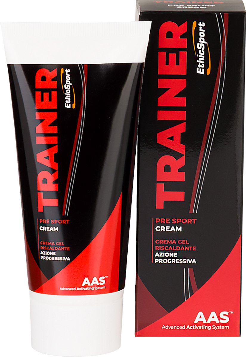 EthicSport Trainer - Pre Sport Cream 100 ml - pre-workout crème - capsaïcine-oleohars, glutamine en vitamine E - trekt snel in en laat geen vetlaag of vlekken achter