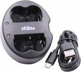 VHBW Camera duo acculader compatibel met Canon BP-508, BP-511, BP-511A, BP-512, BP-514, BP-522 en BP-535 accu's