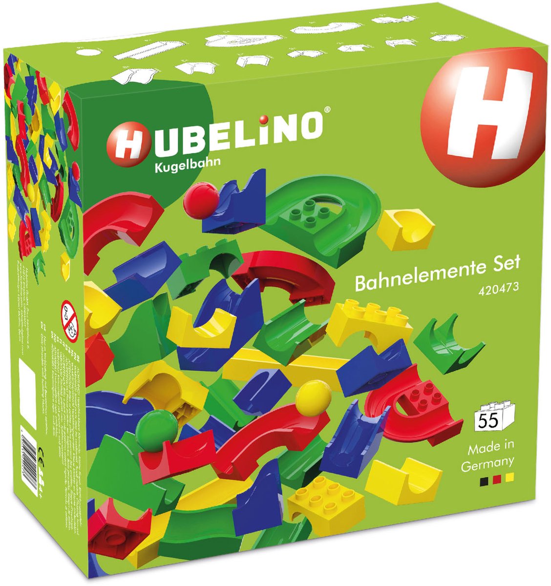Hubelino Knikkerbaan Baanelementen, 55dlg.