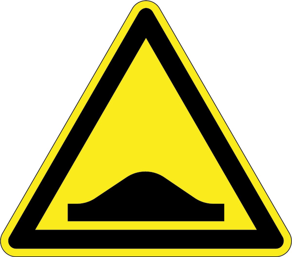 Waarschuwingssticker drempel 150 mm