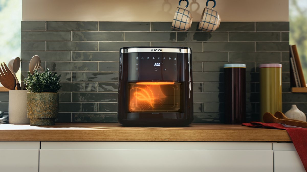 Bosch MAF671B0 Airfryer XXL - Serie 6 - 7,2L - Shake alarm - Kijkvenster - Warmhoudfunctie - 7 programma's - Tot 5 personen - Zwart — afbeelding 5