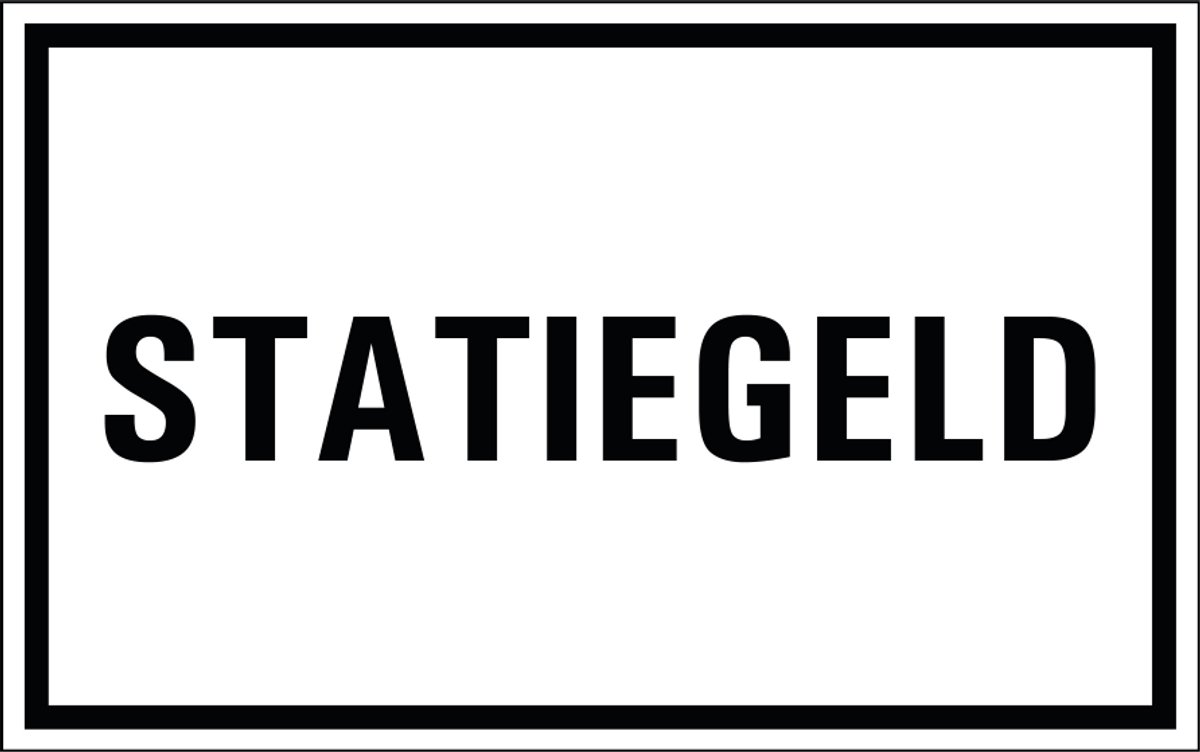 Statiegeld tekststicker 320 x 200 mm