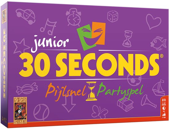 999 Games - 30 Seconds ® - Junior - Partyspel - Vanaf 7 jaar - Kinderspel - Gezelschapsspel - Actiespel - Nederlandstalig - Kerstcadeau