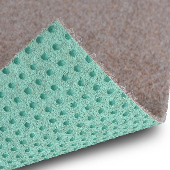 Floordirekt - Farbwunder Pro kunstgrastapijt voor terras en balkon met waterafvoernoppen | polypropyleen | weerbestendig, op maat te snijden | 67 x 800 cm | bruin