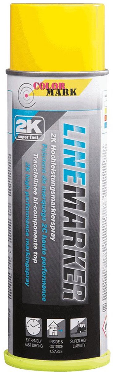 Colormark Linemarker 2-componenten markeerverf, verkeersgeel, 500 ml